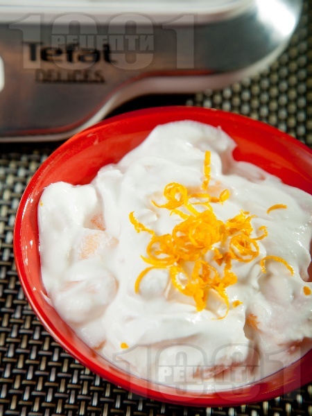 Млечен десерт  с пъпеш и рикота - снимка на рецептата
